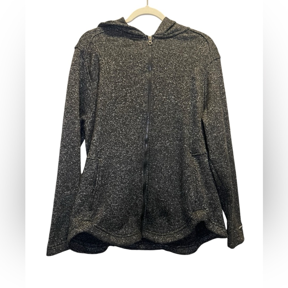 Eddie Bauer hooded radiator fleece 2.0 heater black XXL women’s zip up soft cozy